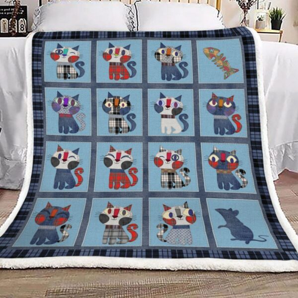 Cat Fleece Blanket Sherpa Blanket