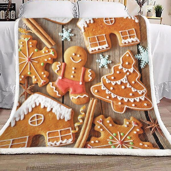 Gingerbread Man Christmas Fleece Blanket Sherpa Blanket