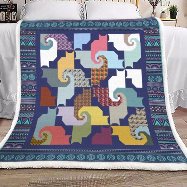 Cat Fleece Blanket Sherpa Blanket