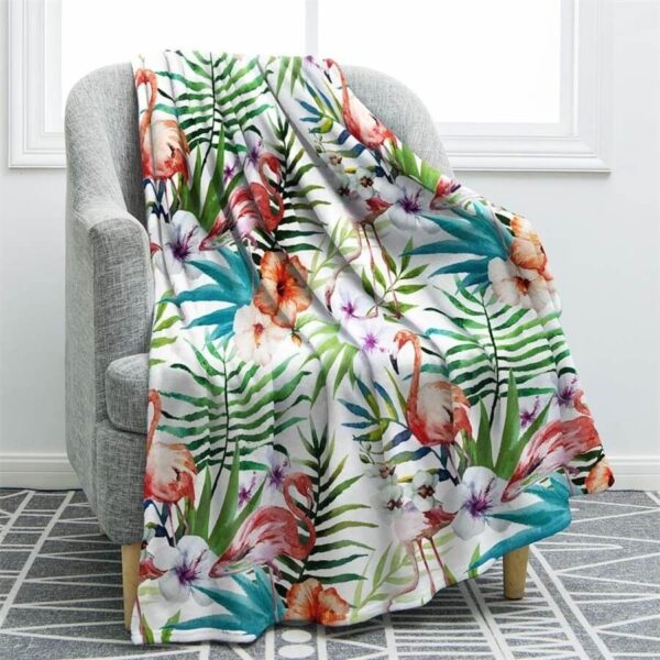 Flamingo Fleece Blanket Sherpa Blanket