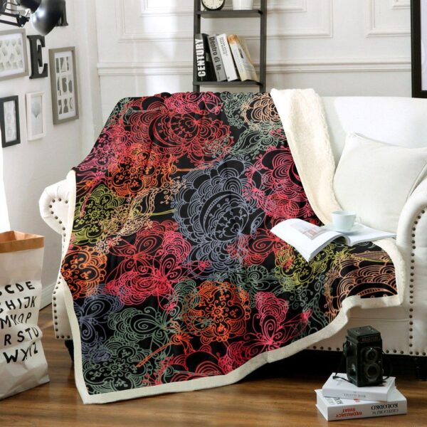 Pattern Butterfly Fleece Blanket Sherpa Blanket