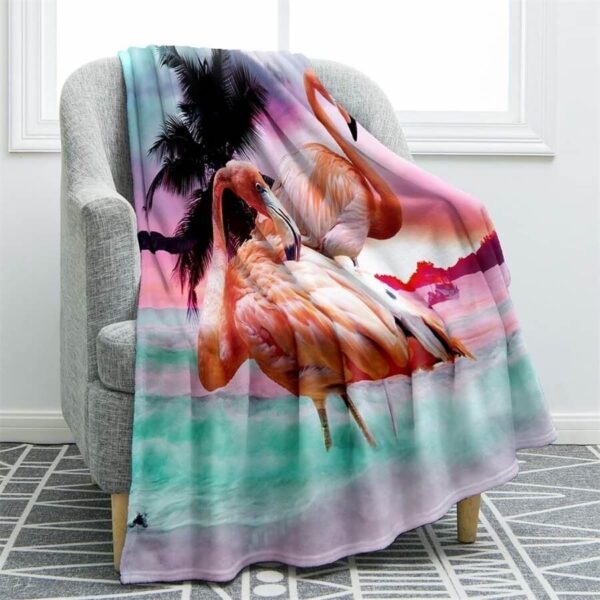 Flamingo Fleece Blanket Sherpa Blanket