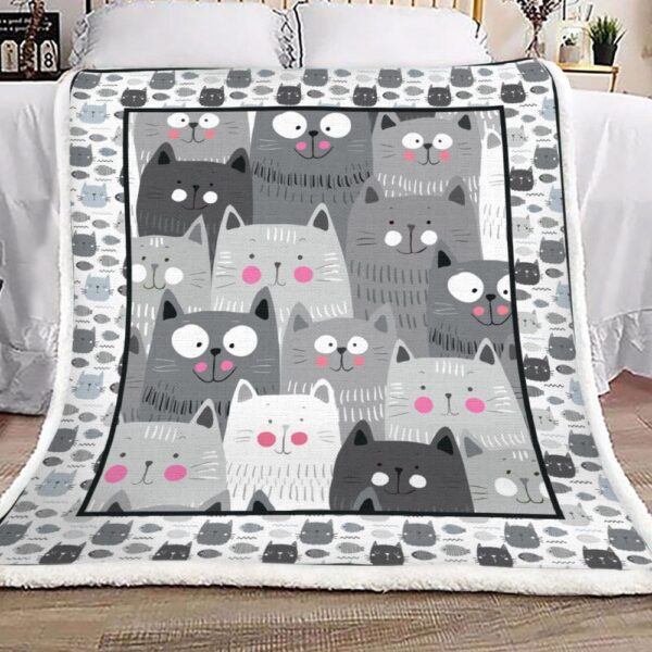 Cat Fleece Blanket Sherpa Blanket
