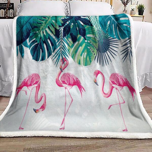 Flamingo Fleece Blanket Sherpa Blanket