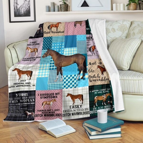Dutch Warmblood Horse Fleece Blanket Sherpa Blanket