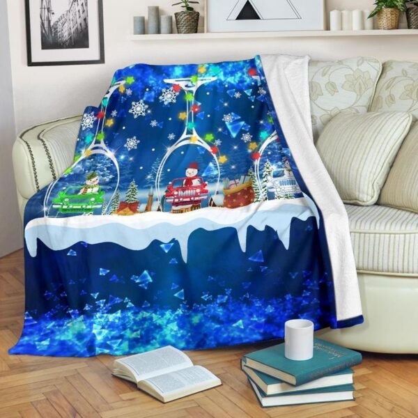 Snowman Fleece Blanket Sherpa Blanket