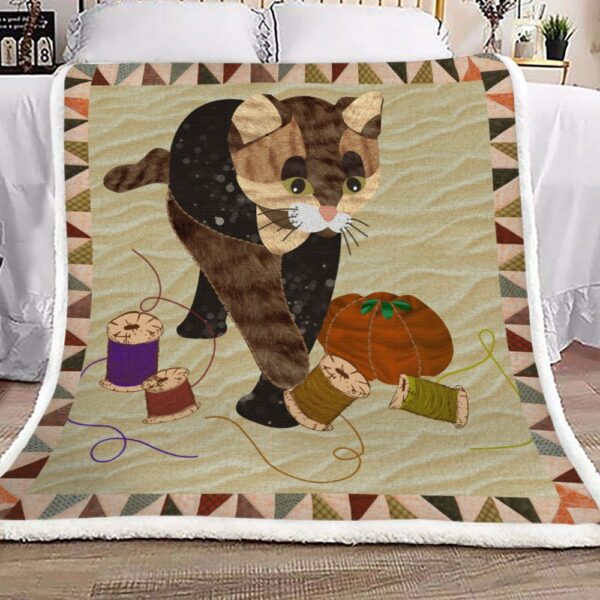 Cat Fleece Blanket Sherpa Blanket