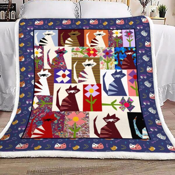 Cat Fleece Blanket Sherpa Blanket