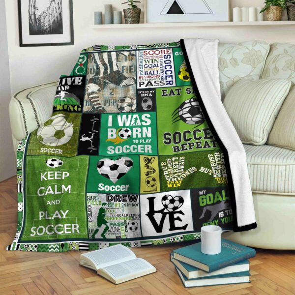 Soccer Fleece Blanket Sherpa Blanket