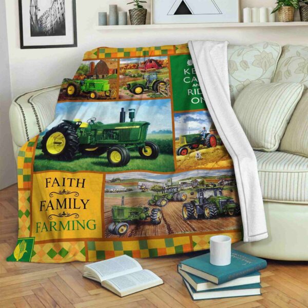 Tractor Fleece Blanket Sherpa Blanket