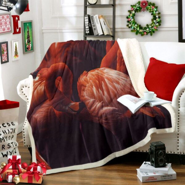 Flamingos Fleece Blanket Sherpa Blanket