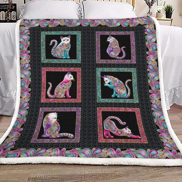 Cat Fleece Blanket Sherpa Blanket