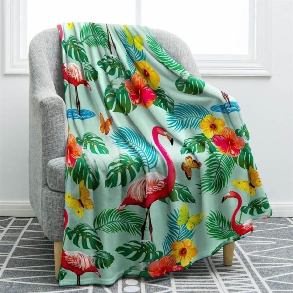 Flamingo Fleece Blanket Sherpa Blanket