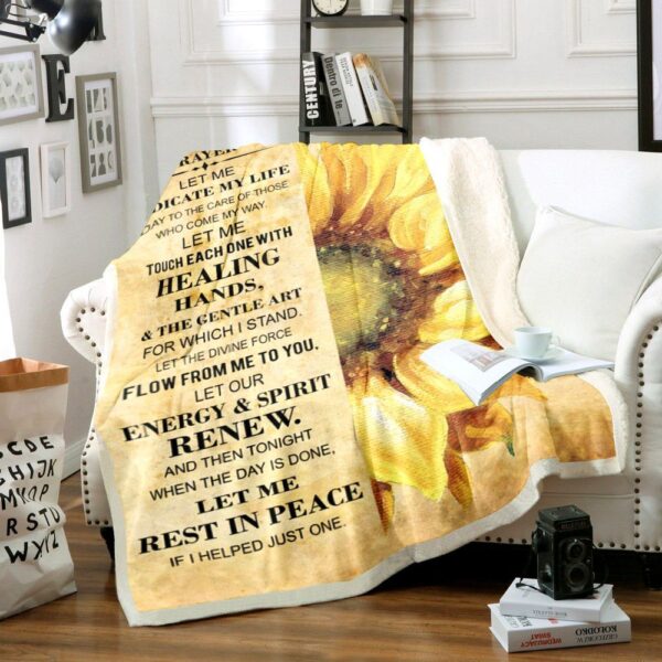 Massage Therapist Prayer Fleece Blanket Sherpa Blanket