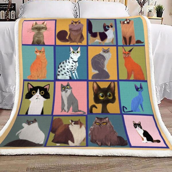 Cat Fleece Blanket Sherpa Blanket