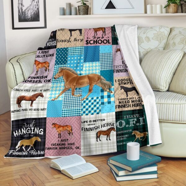 Finnhorse Fleece Blanket Sherpa Blanket