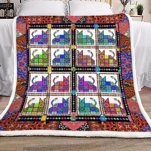 Cat Fleece Blanket Sherpa Blanket