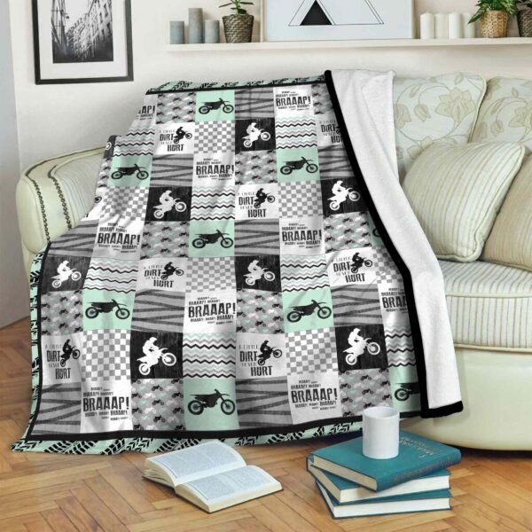 Motocross Fleece Blanket Sherpa Blanket