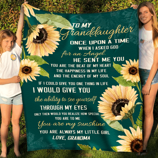 Granddaughter Once Upon Time Fleece Blanket Sherpa Blanket