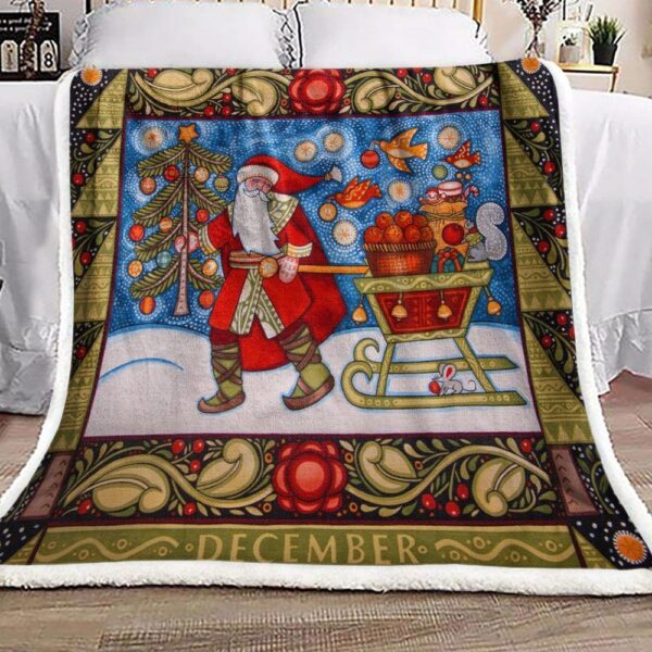 Santa Claus Fleece Blanket Sherpa Blanket