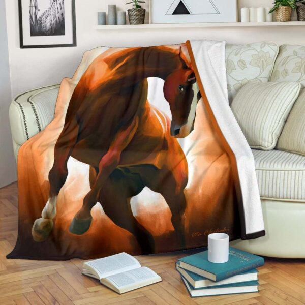 Horse Fleece Blanket Sherpa Blanket
