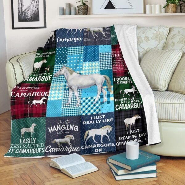 Camargue Horse Fleece Blanket Sherpa Blanket