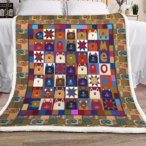 Cat Fleece Blanket Sherpa Blanket