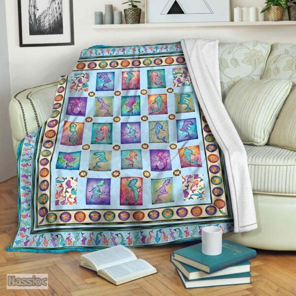 Mermaid Fleece Blanket Sherpa Blanket