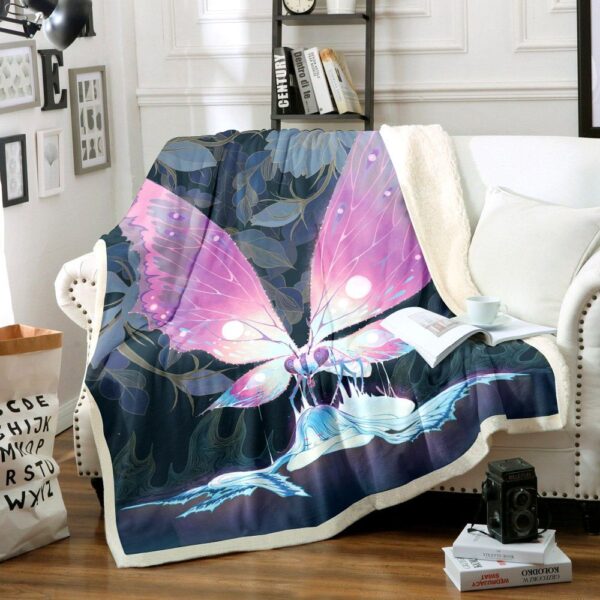 Fairy Butterfly Fleece Blanket Sherpa Blanket