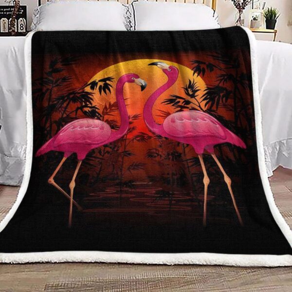 Flamingo Fleece Blanket Sherpa Blanket