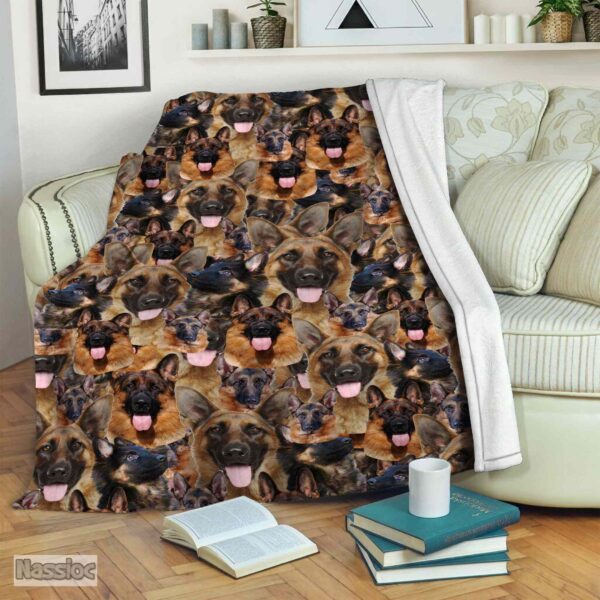 German Shepherd Fleece Blanket Sherpa Blanket