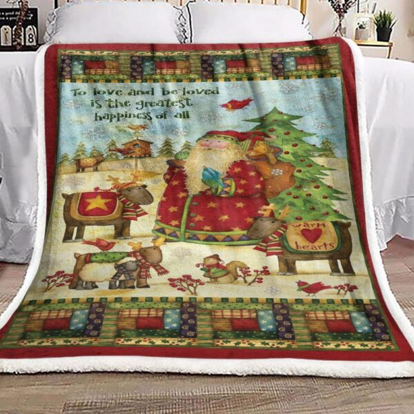 Christmas Gift Santa Fleece Blanket Sherpa Blanket