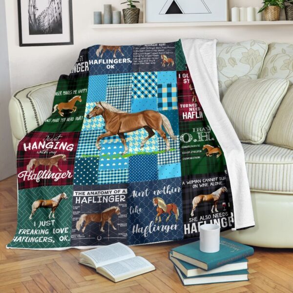 Haflinger Horse Fleece Blanket Sherpa Blanket