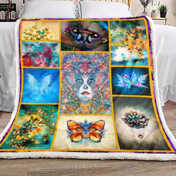 Butterfly Fleece Blanket Sherpa Blanket