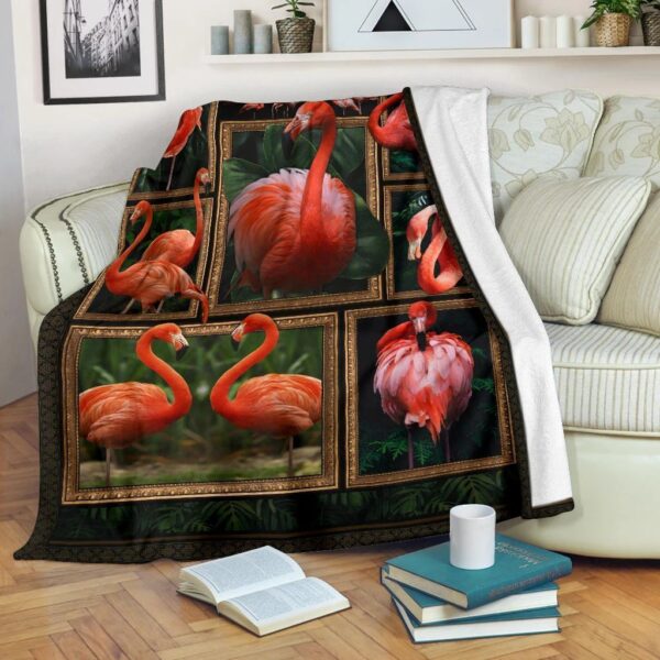 Flamingo Fleece Blanket Sherpa Blanket
