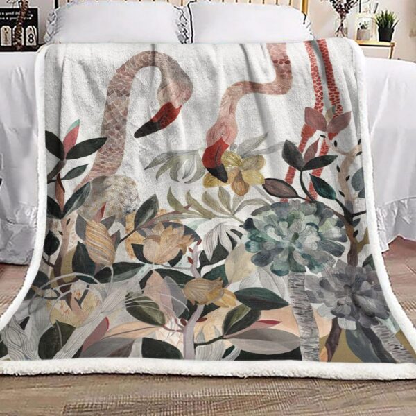 Flamingo Fleece Blanket Sherpa Blanket