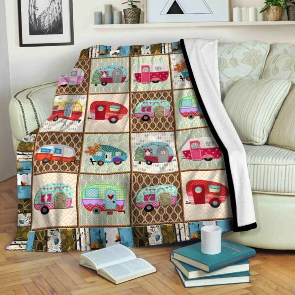 Camping Fleece Blanket Sherpa Blanket