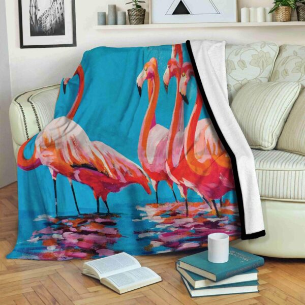 Flamingo Fleece Blanket Sherpa Blanket