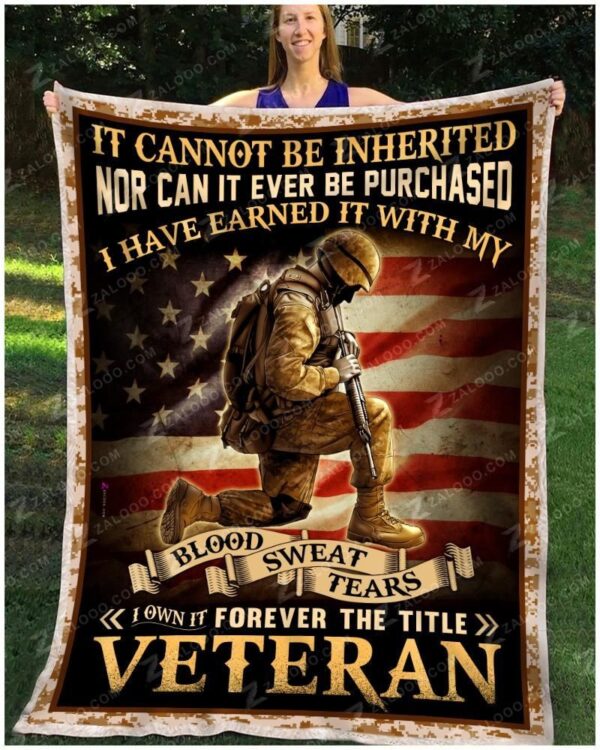 Veteran I Own It Forever Fleece Blanket Sherpa Blanket
