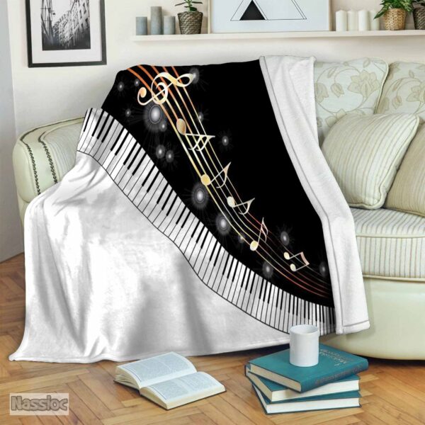 Piano Fleece Blanket Sherpa Blanket