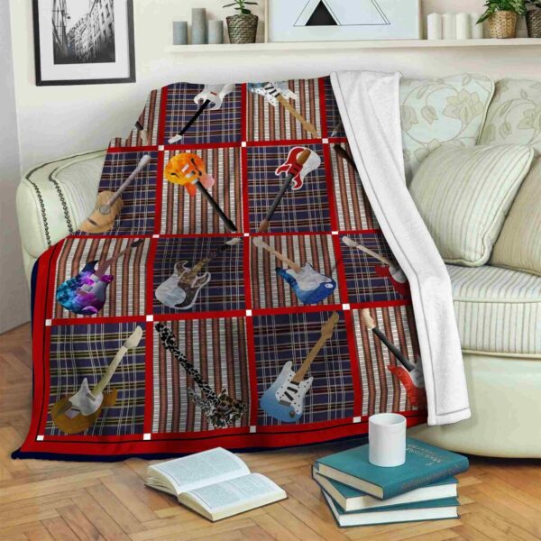 Guitar Fleece Blanket Sherpa Blanket