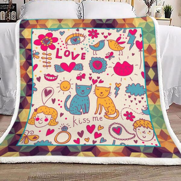 Cat Fleece Blanket Sherpa Blanket