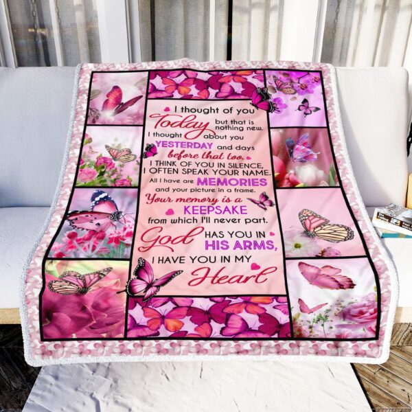 Butterfly I Have You In My Heart Fleece Blanket Sherpa Blanket