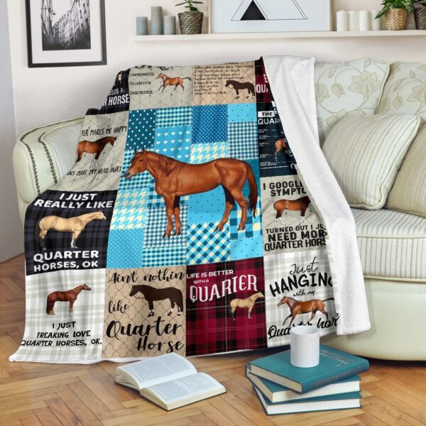 Quarter Horse Fleece Blanket Sherpa Blanket