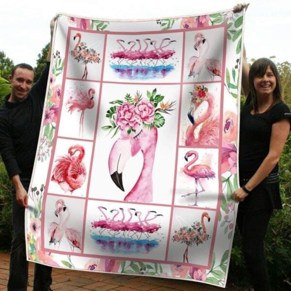 Flamingo Fleece Blanket Sherpa Blanket