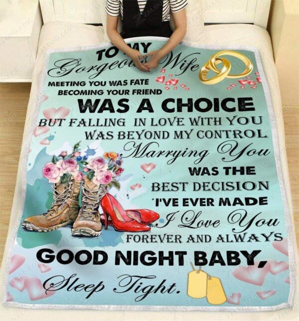 Veteran The Best Decision I Have Ever Made Fleece Blanket Sherpa Blanket