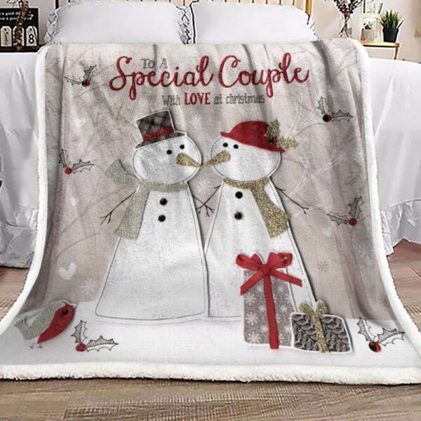 Snowman Christmas Fleece Blanket Sherpa Blanket