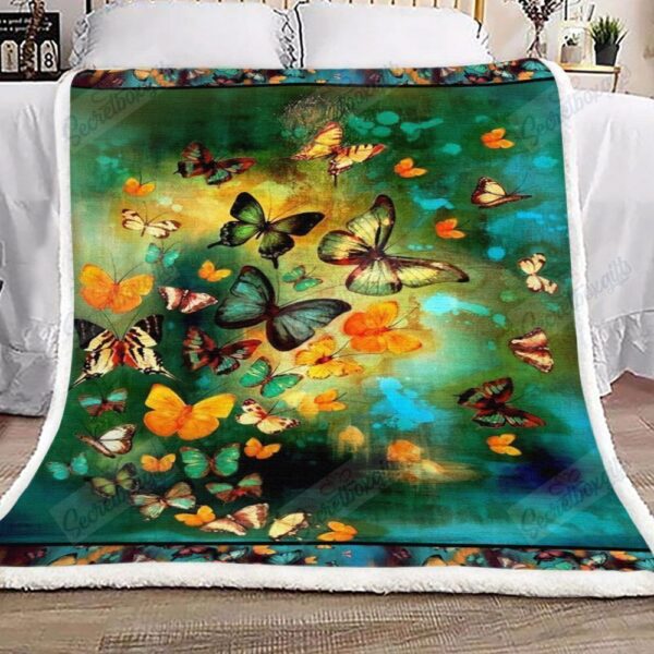 Butterfly From Heaven Fleece Blanket Sherpa Blanket