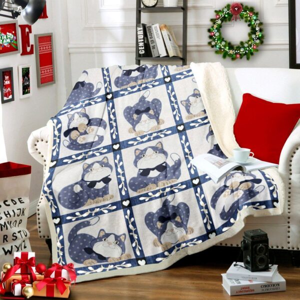 Cat Fleece Blanket Sherpa Blanket