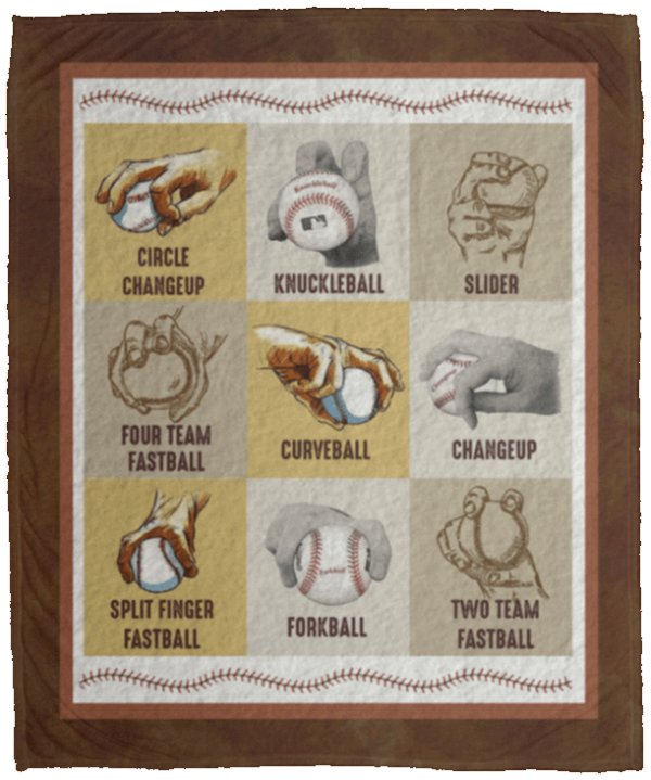 Pitch A Baseball Fleece Blanket Sherpa Blanket